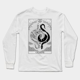 Zodiac sign tarot card Gemini Long Sleeve T-Shirt